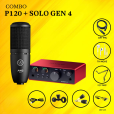 Combo Mic AKG P120 Sourd Card Focusrite Solo Gen 4